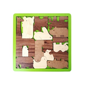 Wooden Jigsaw Puzzles for Kids &quot;Animals Family&quot; Wood Jigsaw Puzzle - Central Park Zoo