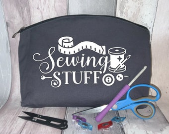 Sewing stuff case, large zipped craft case, gift for a friend or mum, sewing gift, craft storage case.