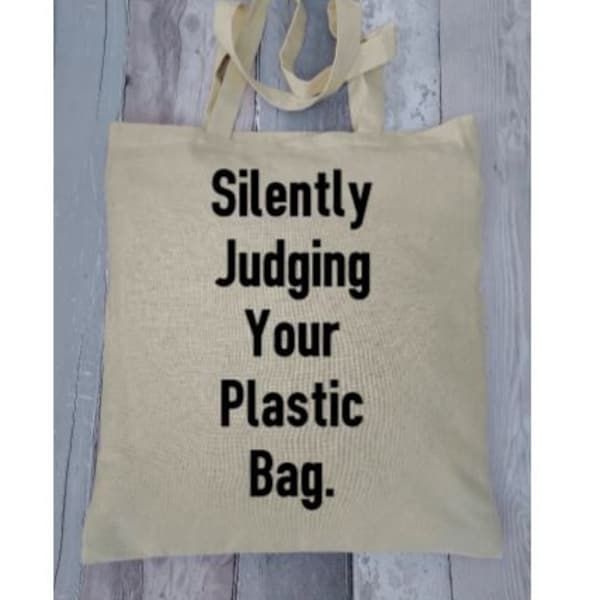 Funny tote bag, Silently judging you bag, eco friendly gift, vegan gift, reusable tote bag, tote bag for women, best friend gift