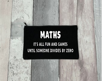 Maths, funny pencil case, gift for a maths teacher,