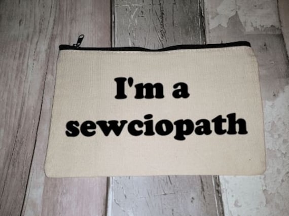 Personalized sewing case, sewciopath, needle case, sewing accessory, personalized sewing gift for women, Craft storage bag. Best friend gift