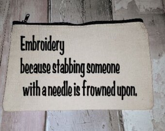 personalized embroidery case, sewing gift for Christmas, best friend birthday gift, stocking stuffer, teen girl gift, sewing case.