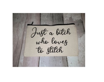 Personalised sewing case, needle case, sewing accessory. Sewing gift. Craft storage bag. Best friend gift. Funny bag. Adult humour bag.