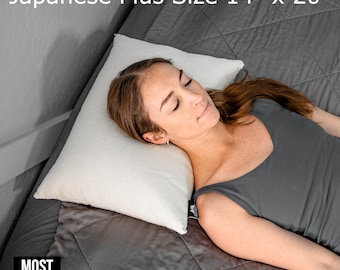 Sobakawa Buckwheat Pillow – Adjustable Loft, Cooling, Firm Support, Egyptian Cotton Cover