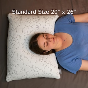 Millet Hull Pillow: Designer Bamboo Cover, Adjustable Loft