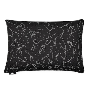 Buckwheat Husk Pillow: Charcoal Memory Foam, Bamboo Constellation Pillowcase