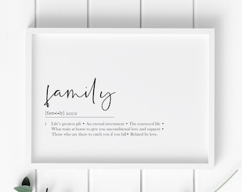 Family definition print, Family print, Family quotes, Family prints, Family name prints, Family tree, Family art, FAMILY, Family poem