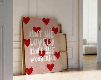 Isn't She Lovely Print, Song Lyric Print, Stevie Wonder Print, I Adore you print, Adore u, I adore you, Baby girl print, baby girl gift