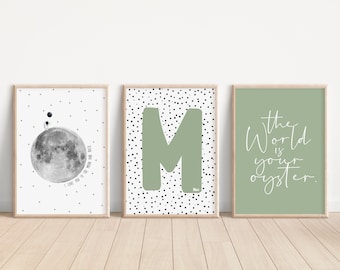 Set of 3 Prints - Personalised kids prints, Quote prints, Girls Room Prints, Boys Room Decor, Boys Prints, Positive quotes