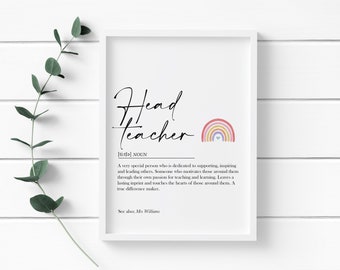 Headteacher Print Gift, Headteacher print, teacher gift, dance teacher print, Head teacher quote, Head teacher quotes, Head teachers