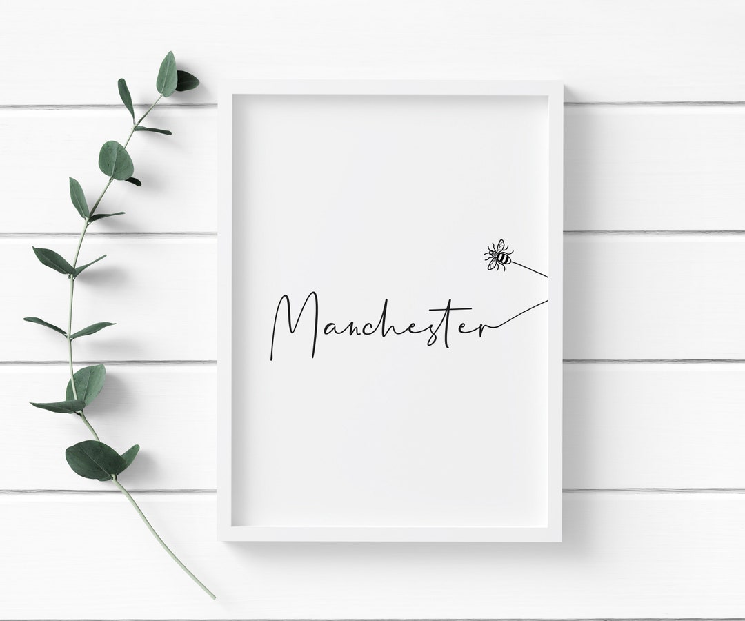 Manchester Worker Bee Print Statement Print Gift Manchester - Etsy UK