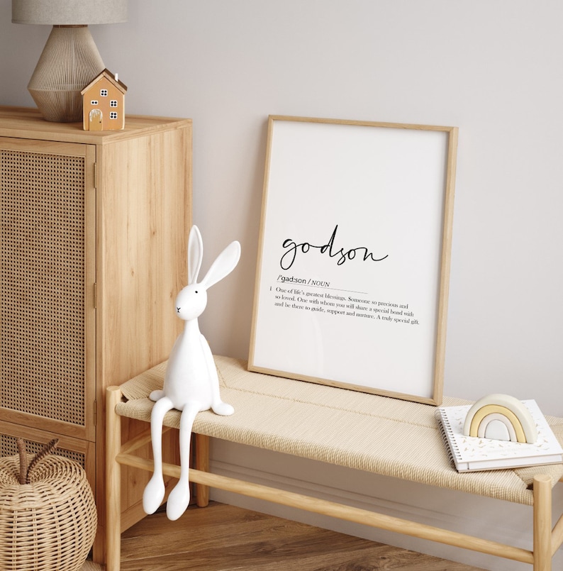 Godson Script Text Definition Print 240gsm White Matte Etsy