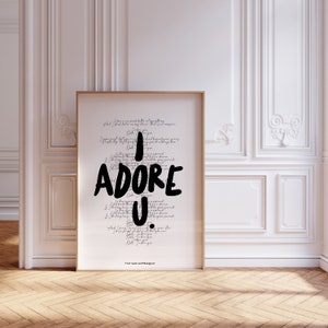 FRED AGAIN I Adore u print, Adore you song lyrics, Adore u lyric print, Adore u Fred Again, Love Print, Fred Again Print, Adore U print