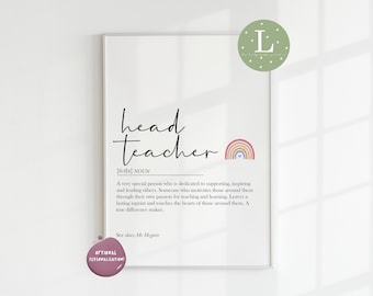Headteacher Print Gift, Headteacher print, teacher gift, dance teacher print, Head teacher quote, Head teacher quotes, Head teachers