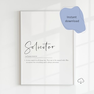 Solicitor, Solicitor Definition, Digital Download Print, Solicitor Print, Solicitor Zitat, Best Solicitor, Solicitor Karte, Trainee Solicitor