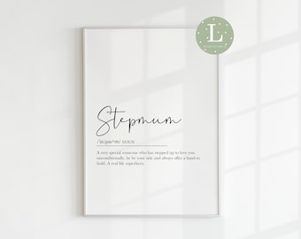 STEPMUM PRINT, Stepmum gift, Step mum card, Best Step Mum, Mother's day for Step mum's, Step mum gifts, Step mum cards, Step mum gift