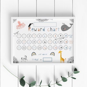 Reward/sticker chart - digital download to print at home.