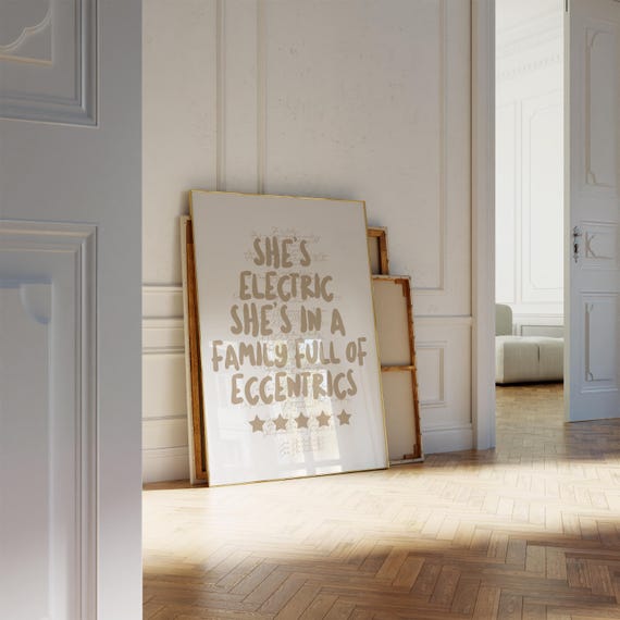 She's Electric Oasis Print: Oasis Song Lyrics, Definitely Maybe