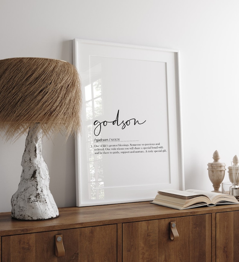 Godson Script Text Definition Print 240gsm White Matte Etsy