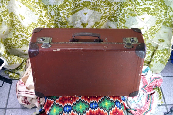 Vintage suitcase Travel suitcase Suitcase card box