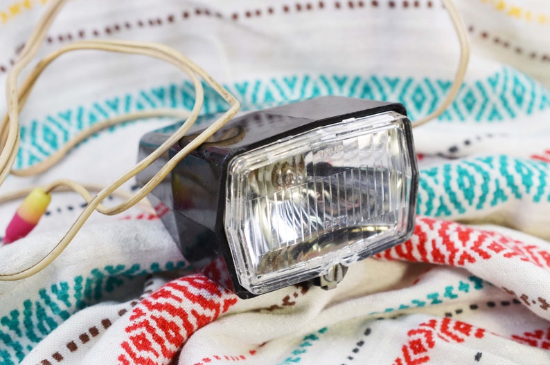Bicycle headlight Bicycle light Bicycle lamp Bike light Vintage bicycle Vintage bike light Bicycle parts Bicycle head lamp Black lamp