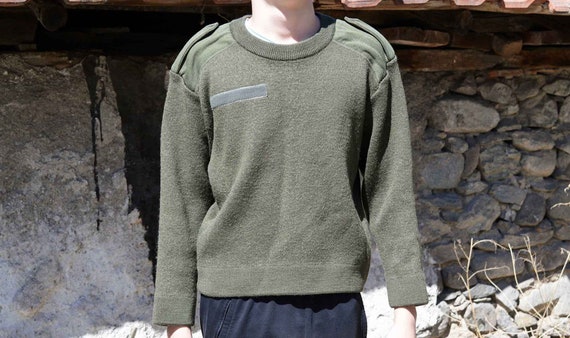 Military sweater Army sweater Vintage sweater Gree