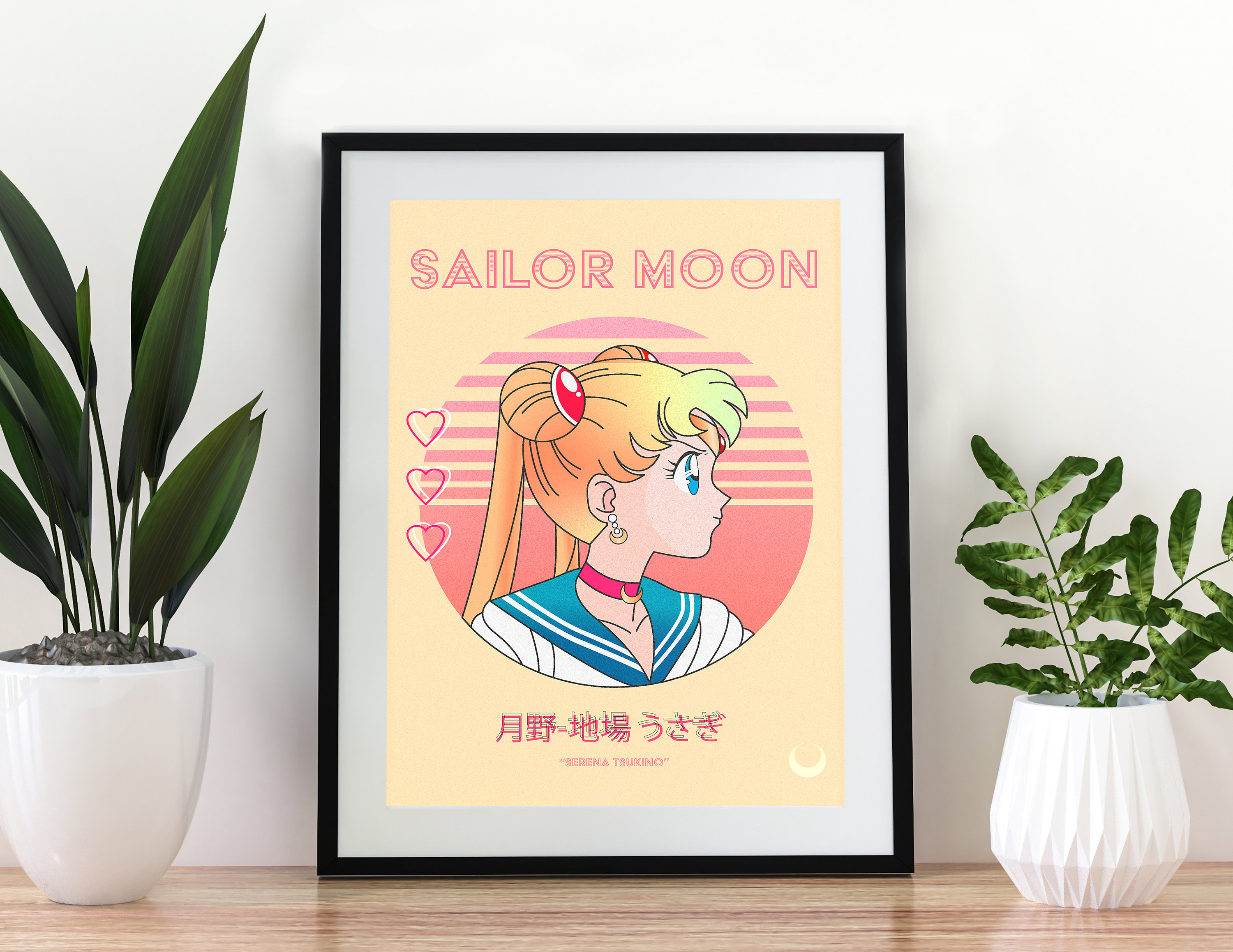 sailor moon art print vintage anime design graphic design etsy israel