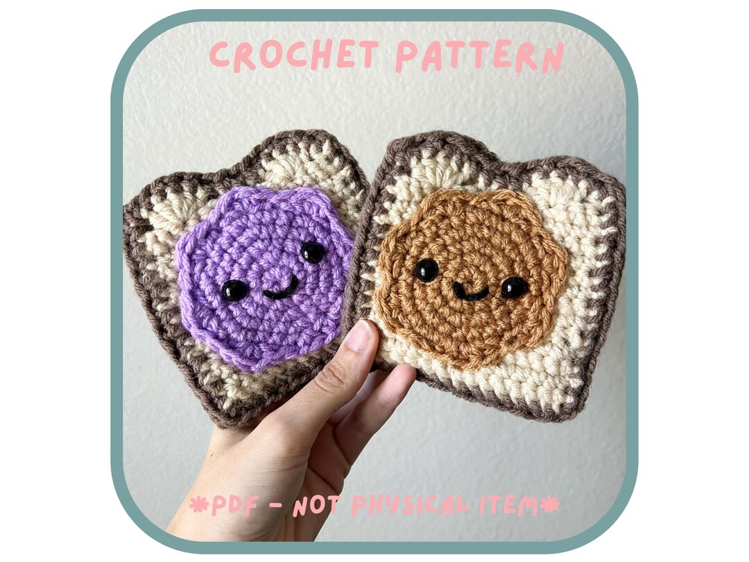 PATTERN Beginner Peanut Butter and Jelly With Toast Variation Etsy