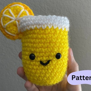 PATTERN Crochet Lemonade Glass Pattern