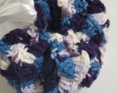 Purple and White Crochet Dragon Scale Dice Bag Dragon Egg Dice Bag Dragon Scale Dice Tray