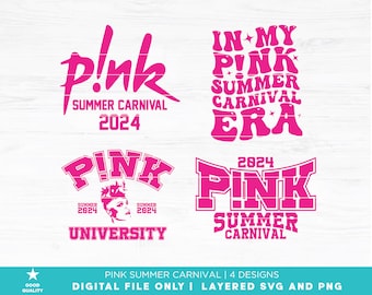 P!nk Summer Carnival 2024 SVG PNG I Pink Singer 2024 World Tour SVG I Surprise Pink Tour I P!Ink for cricut , P!nk png