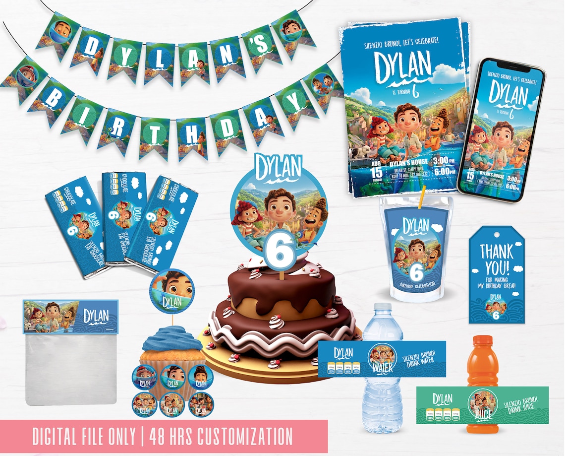 Luca Birthday Decoration Printable and Customized Package / image 0