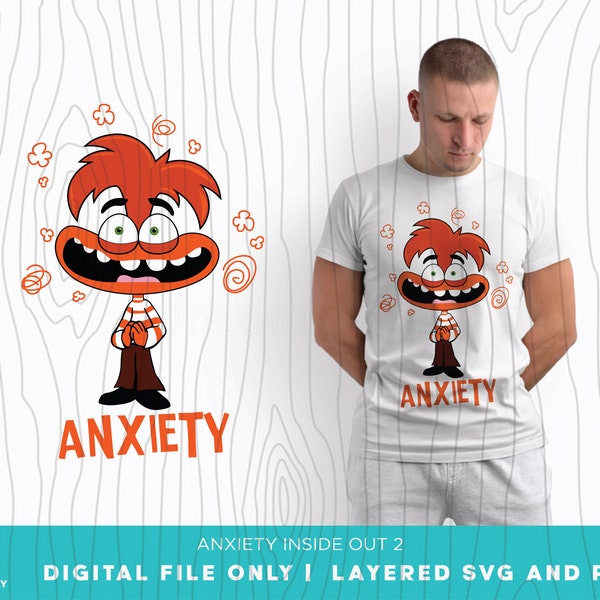 Anxiety Inside Out 2, anxiety svg, anxiety png, anxiety riley inside out, sadness, joy, anger, disgust, fear. Anxious.