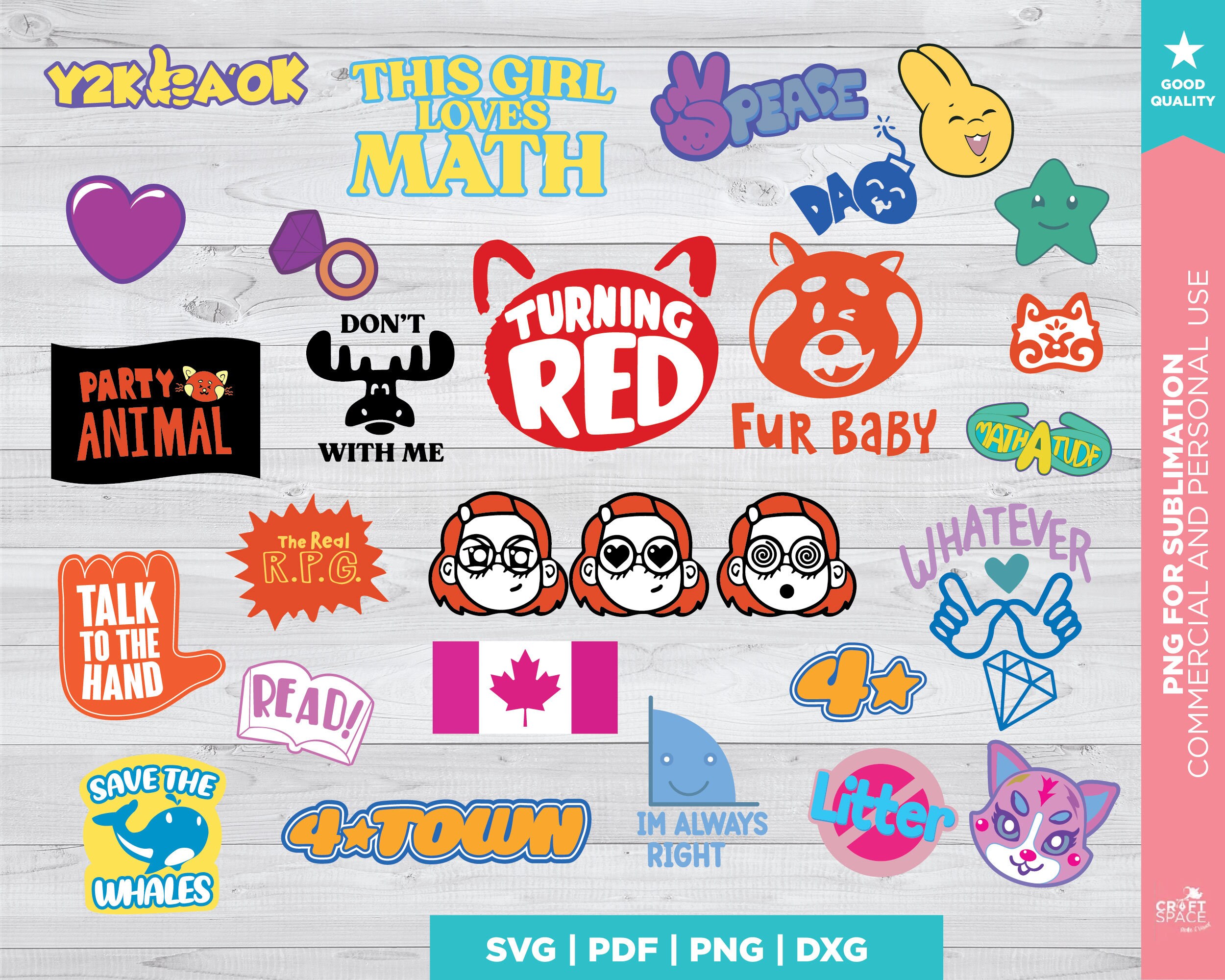 Turning Red Panda Stickers SVG PNG EPS Pdf for Cricut Etsy UK