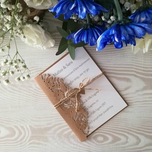 Partecipazioni matrimonio fatte a mano - wedding invitations handmade