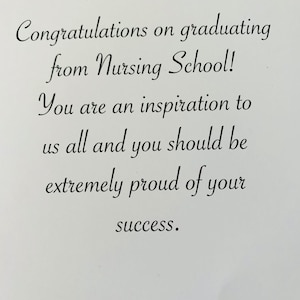 Personalized Nursing Graduate Card for Graduation for Her - Etsy