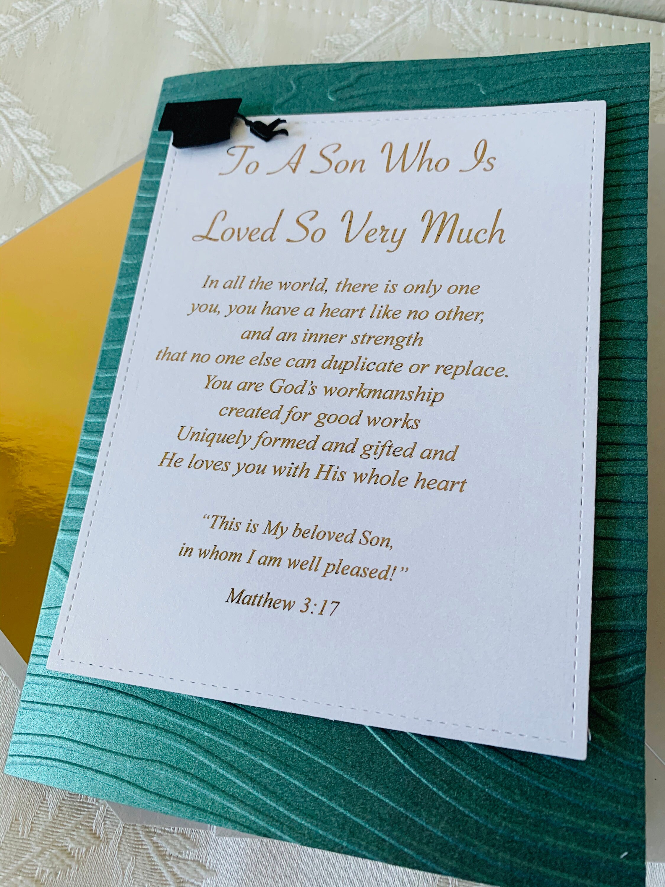 son inspirational graduation card