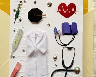 Personalisierte Glückwunschkarte zum Abschluss als Krankenpfleger/in | Feiern Sie Ihren Weg!