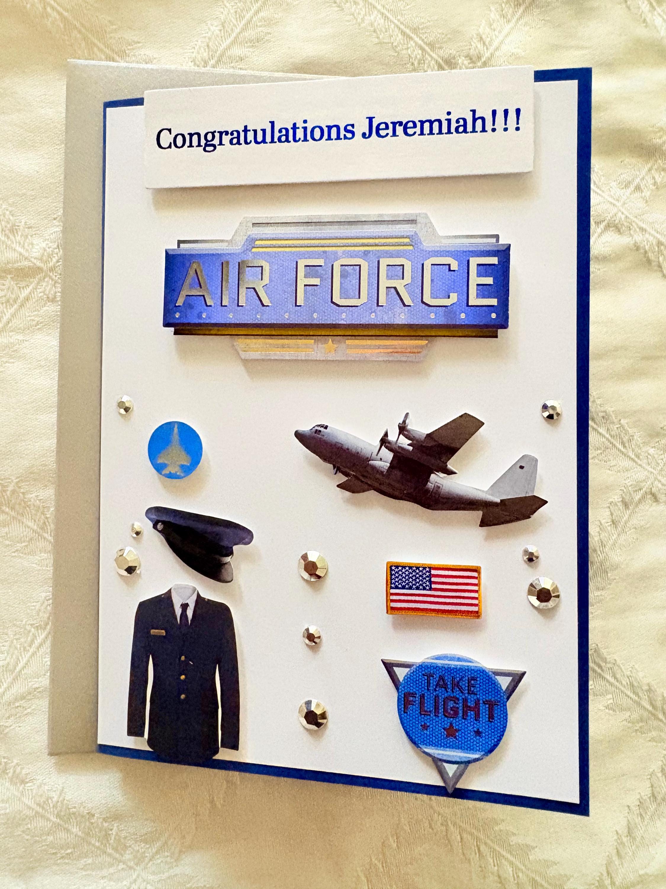 Personalized Air Force Graduation Card | Handmade Congrats | Military ...