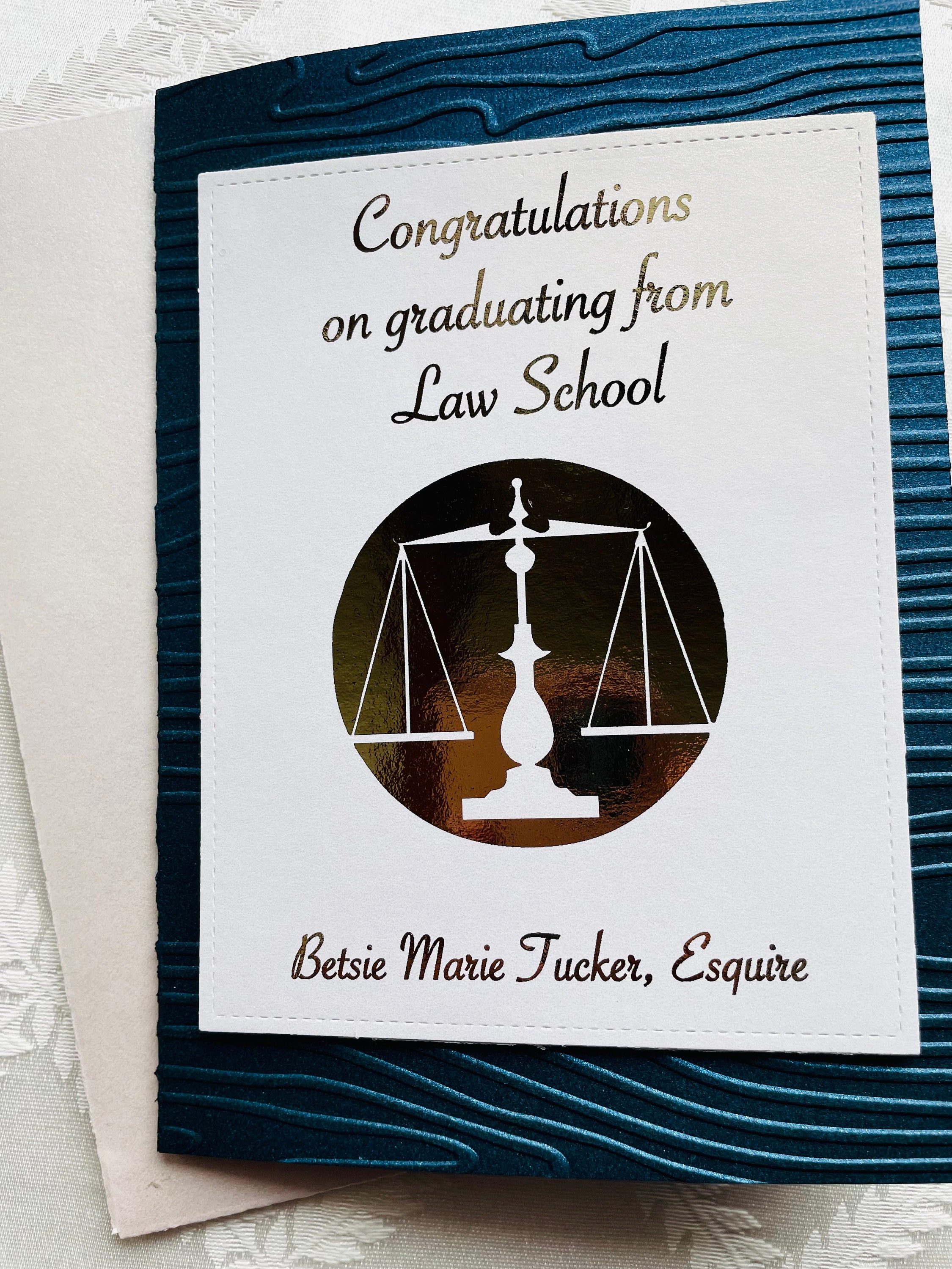 Law School Graduation Congratulations Cardfor Himfor Etsy