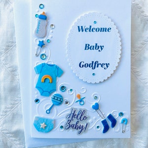 Carte de félicitations pour baby shower|Pour bébé garçon|