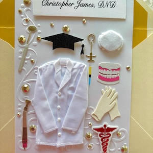 Tarjeta de graduación de la facultad de odontología personalizada / Regalo personalizado para graduados de odontología / Saludo de felicitación único
