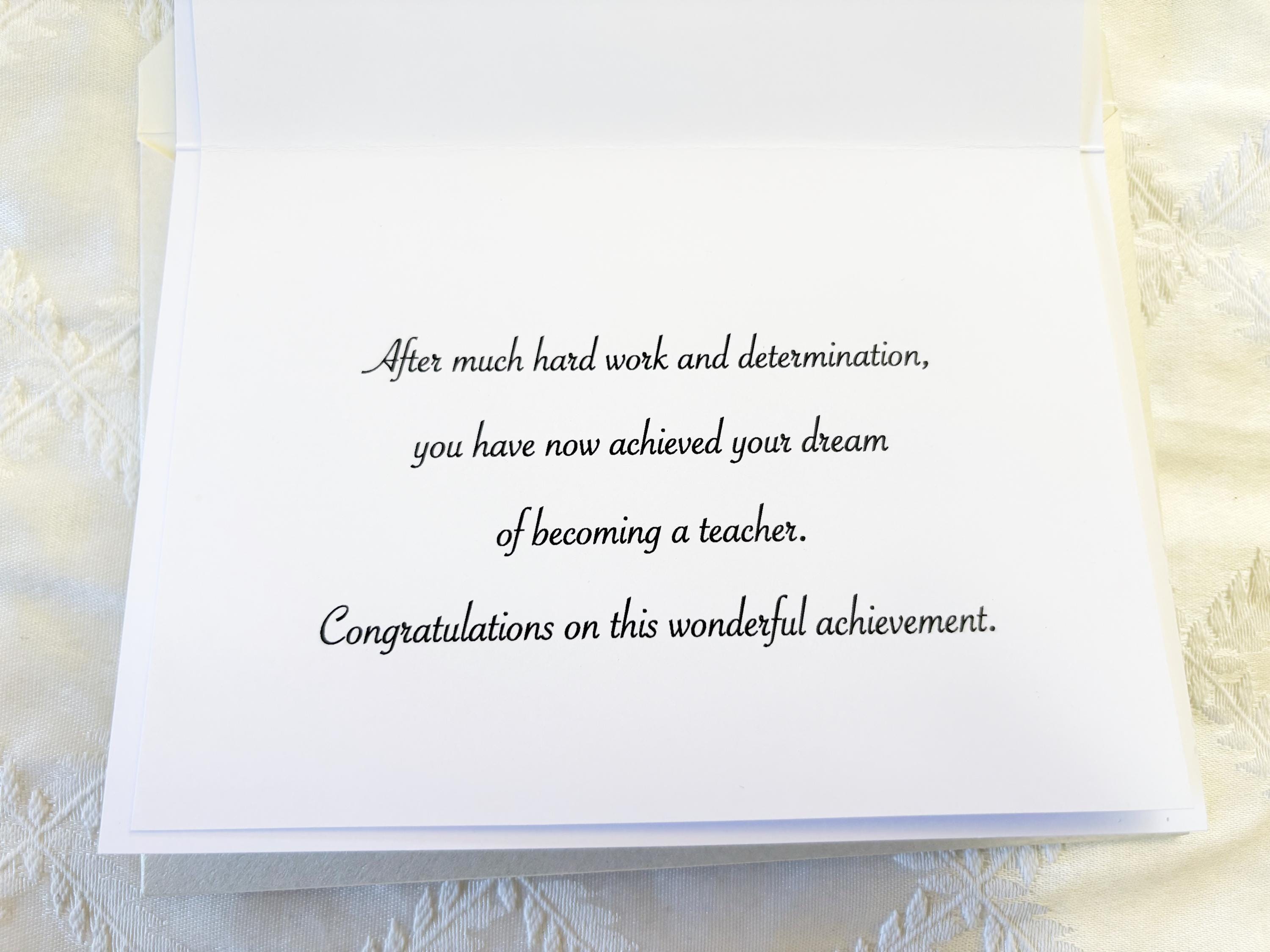 Time for School Teacher Graduation Card, Personalized Educator Gift ...