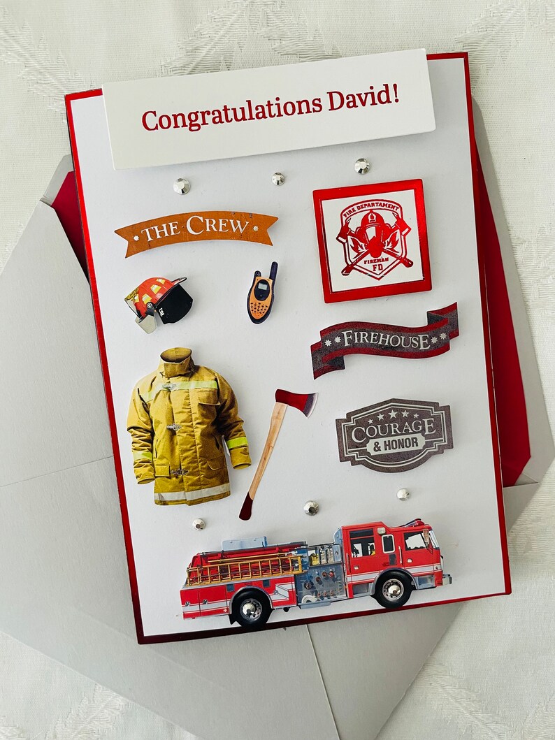 Firefighter Grad Card Ii|for Him|for Her| Fire Academy Gradute - Etsy