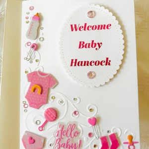 Carte de félicitations pour baby shower|Pour bébé fille|