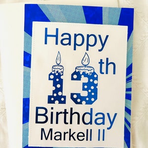 Geburtstagskarte|Zum 13.Geburtstag|Für Männer