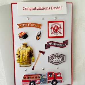 Firefighter Grad Card II|For Him|For Her|