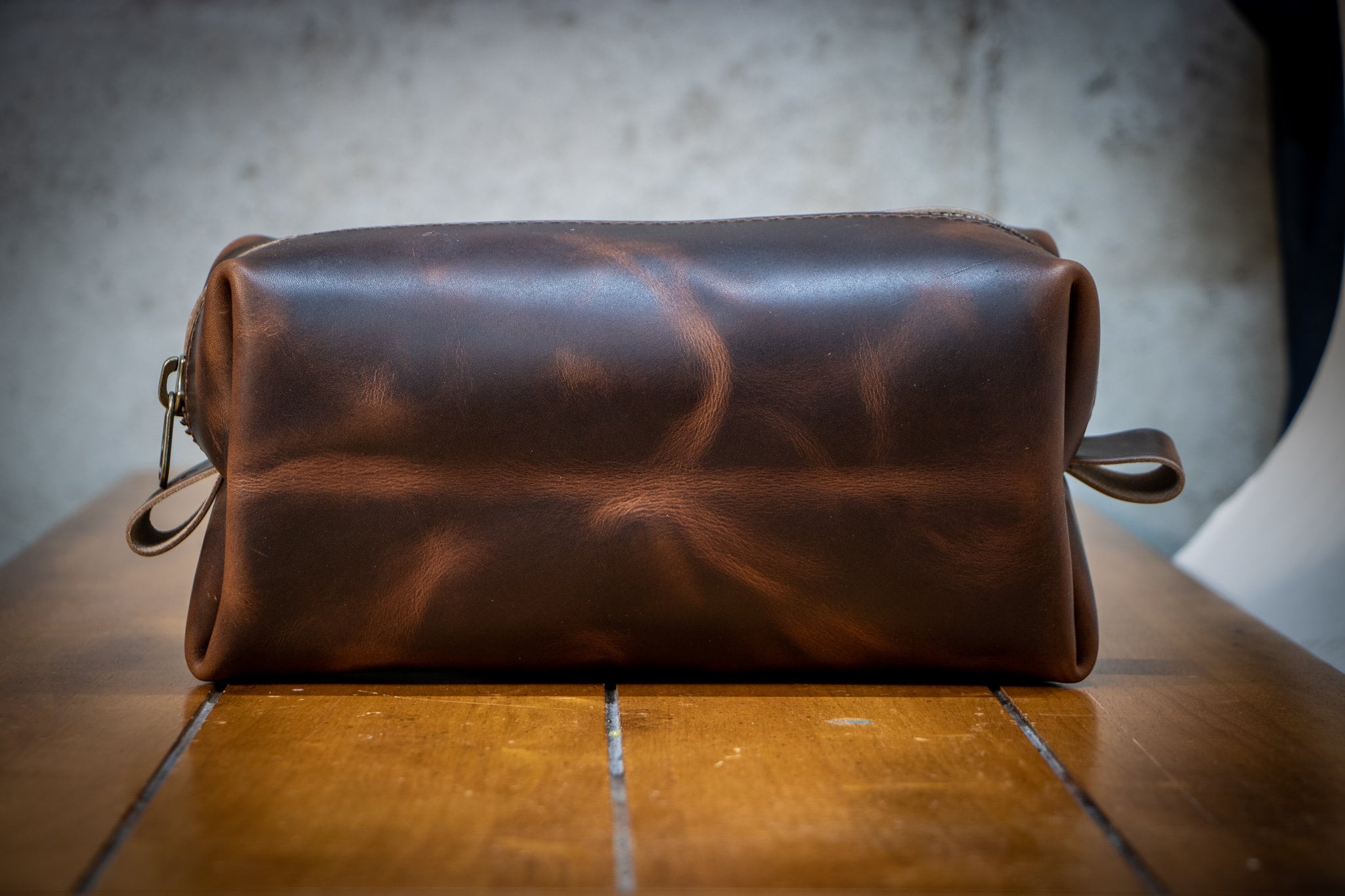 Handmade Leather Dopp Kit Etsy