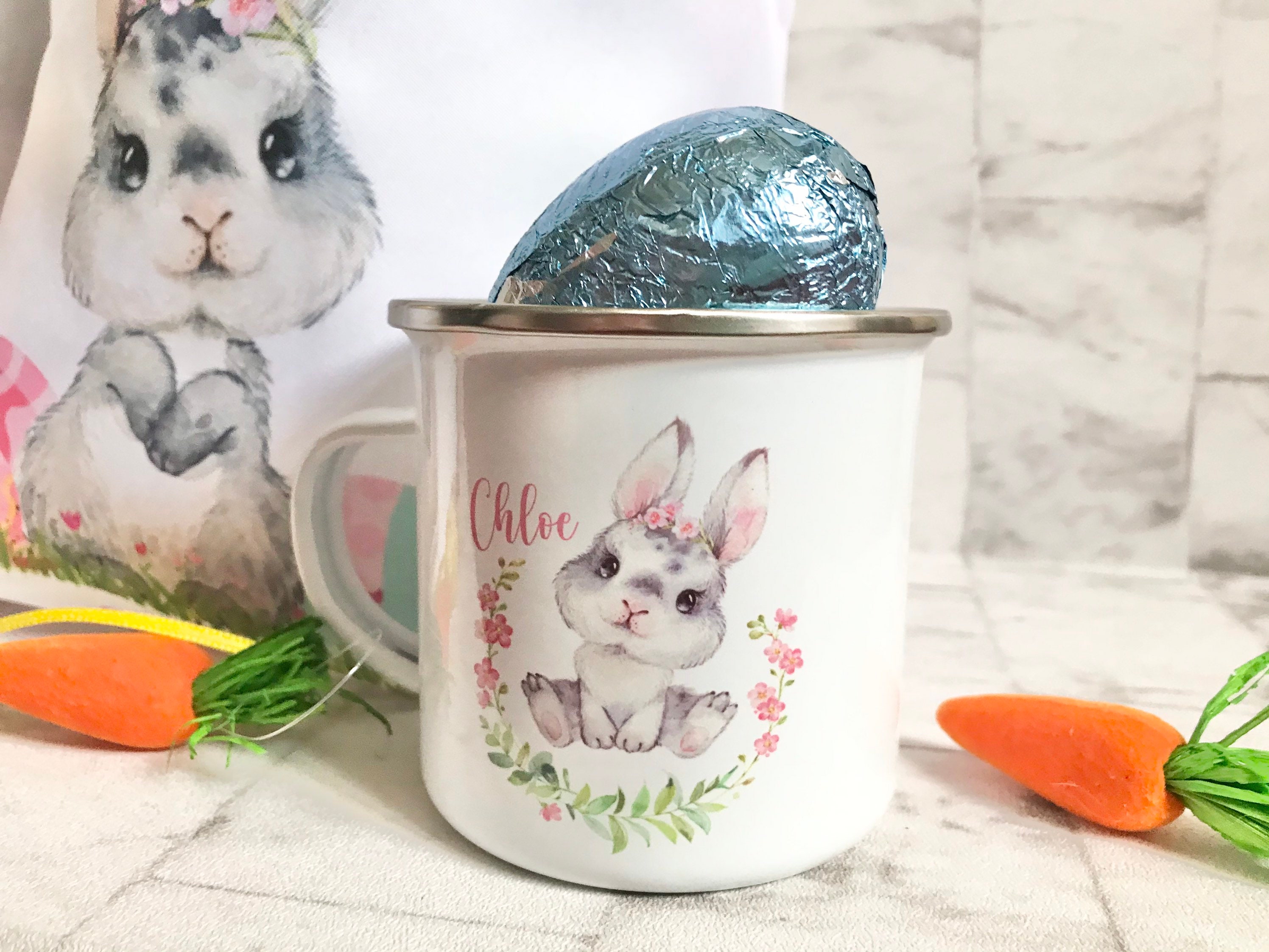 Enamel Easter Mug Easter Style Personalised Mug Cute Easter Etsy UK