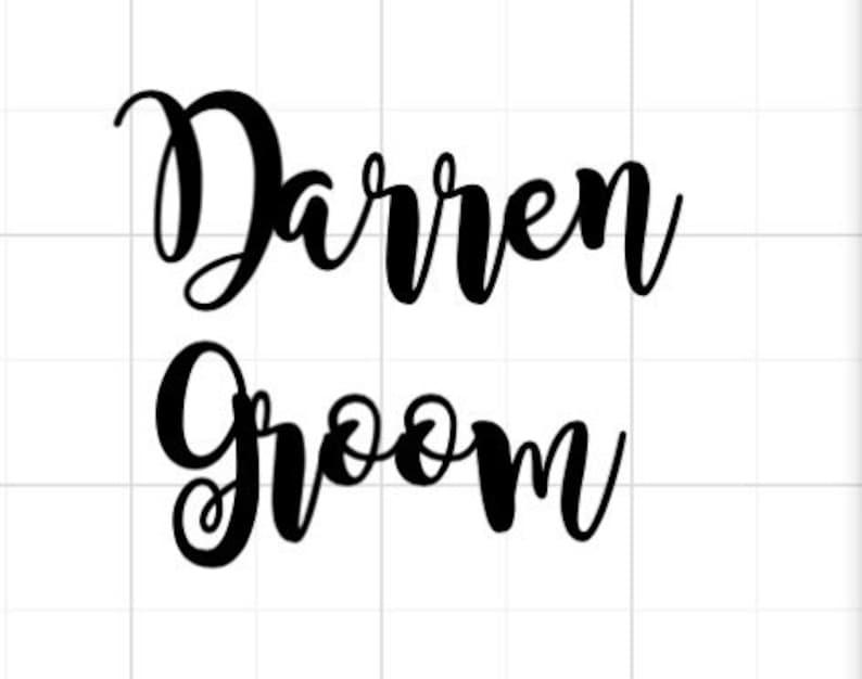 Custom Name Vinyl Decal Name Stickers Wedding Decor Etsy